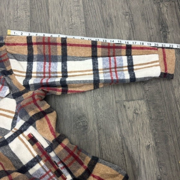 Spoon Jeans Brown Plaid Button Down Jacket Womens Size 1X - Picture 6 of 6